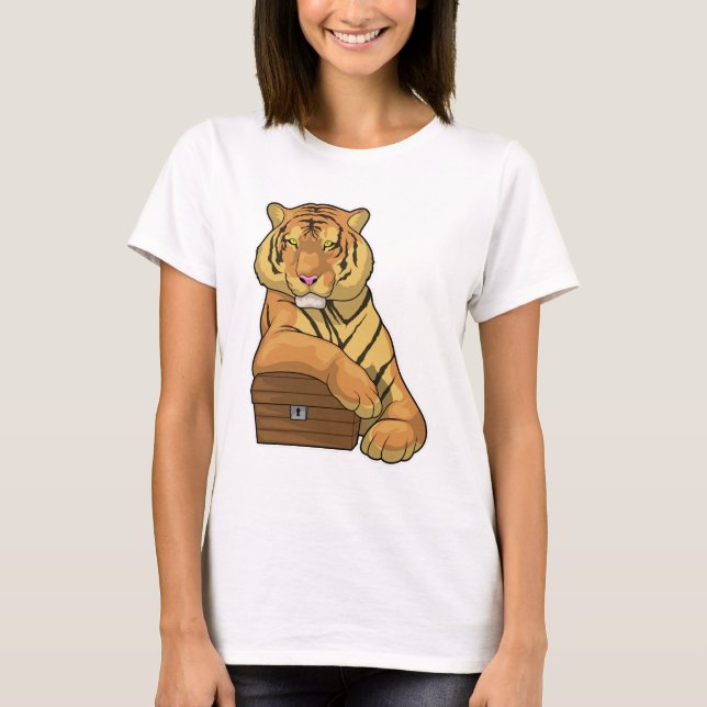 T-shirt Poitrine au trésor de tigre (Devant)