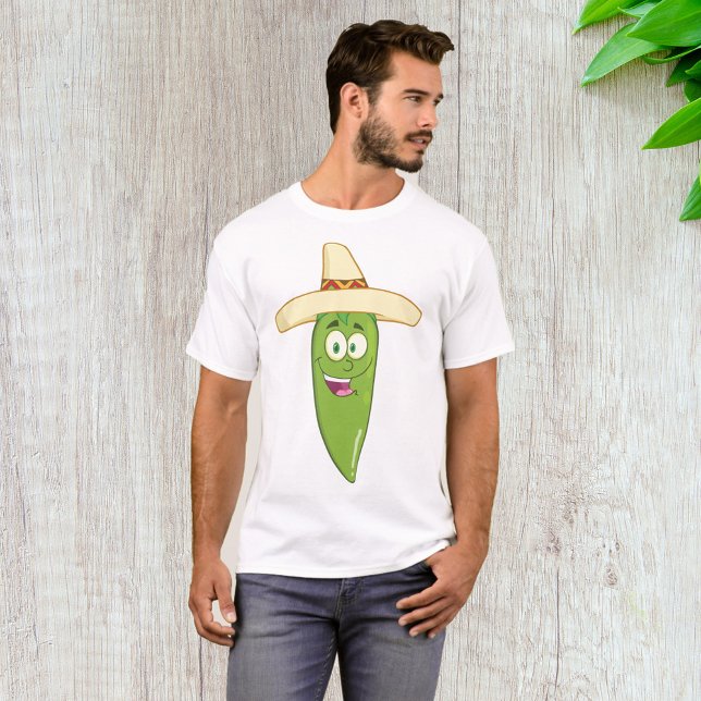 T-shirt Poivre au chili vert souriant (Créateur téléchargé)