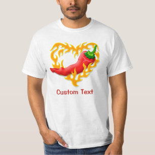 T-shirt Poivre chili au coeur de flamme