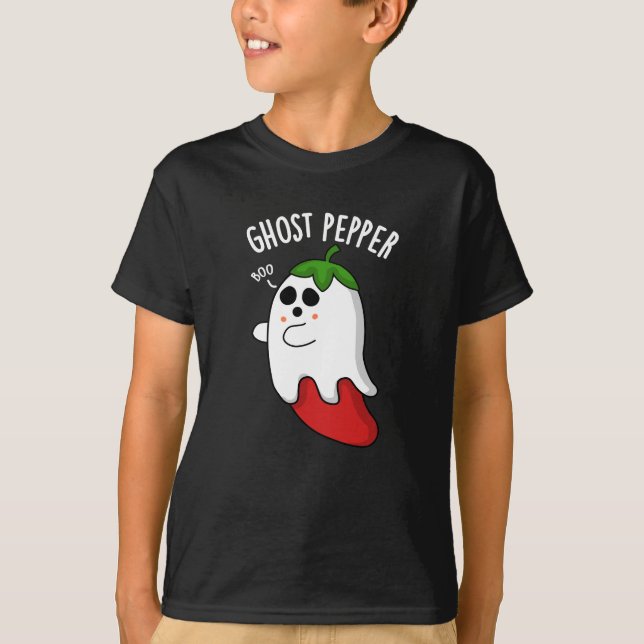 T-shirt Poivre Fantôme Funny Chili Pun Dark BG (Devant)