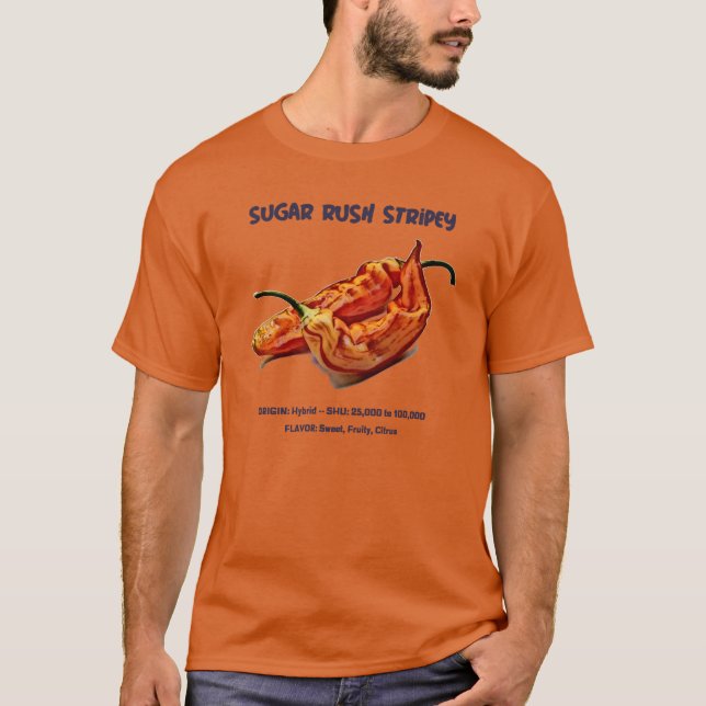 T-shirt Poivron à rayures à sucre (Devant)