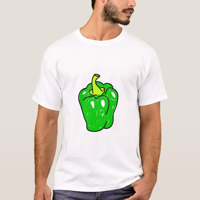 T-shirt poivron vert (Devant)