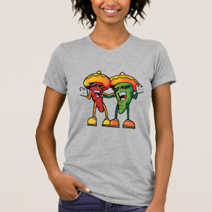 T-shirt Poivrons chauds de dessin animé
