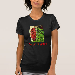 T-shirt Poivrons de piment d'un rouge ardent