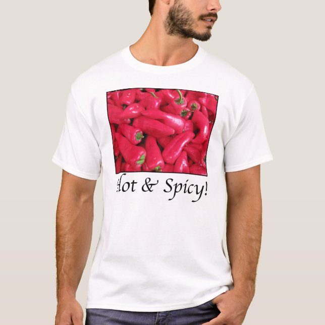 T-shirt Poivrons rouges chauds et épicés (Devant)