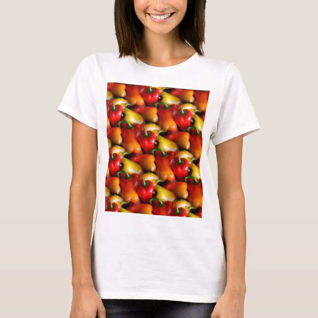 T-shirt Poivrons rouges et jaunes (Devant)