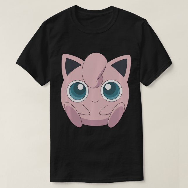 T-shirt Pok©mon Jigglypuff Mélange Grand Visage Long Manch (Design devant)