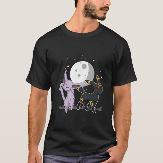 T-shirt Pokã©Mon Espeon Céleste Et Ombreon (Devant)