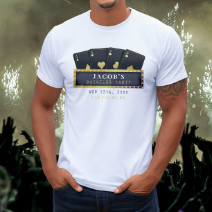T-shirt Poker Aces Gold & Black Bachelorette Party