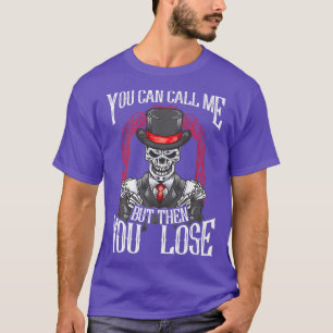 T-shirt Poker Bluff Skeleton Vous Pouvez M'Appeler Kings A