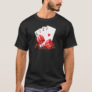 T-shirt Poker Dice Ace Jouer Carte Par Mortal Designs