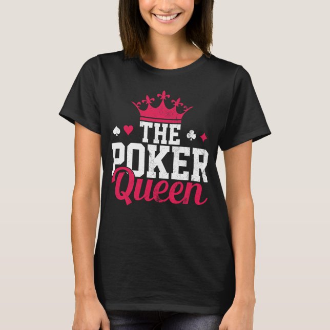 T-shirt Poker reine princesse Mädchen (Devant)