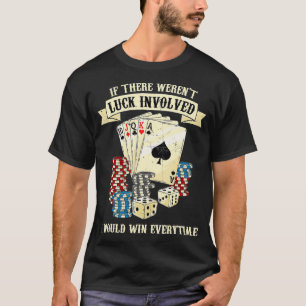 T-shirt Poker Teas HoldEm jeu Casino Joueur Poker