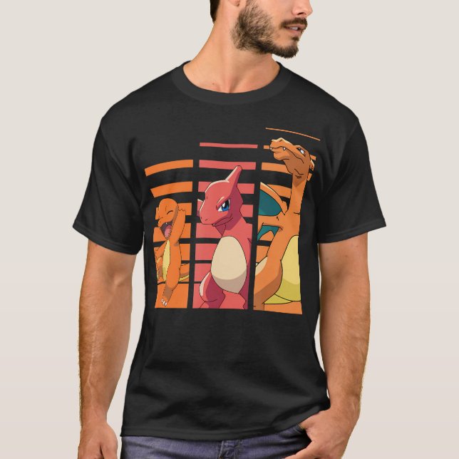T-shirt Pokmon - Charmander Evolutions (Devant)