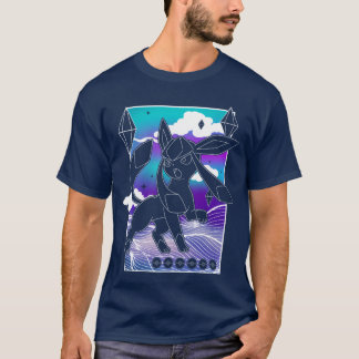 T-shirt Pokmon Glaceon Northern Lights Line Art Winter Por