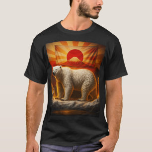 T-shirt Polar Majesty : Fuji & Rising Sun Graphic Bear Tee