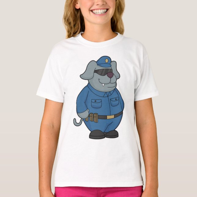 T-shirt Police à chiens (Devant)