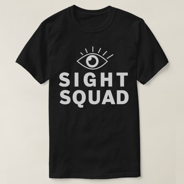 T-shirt Police blanche de l'oeil de l'escadron de vision (Design devant)