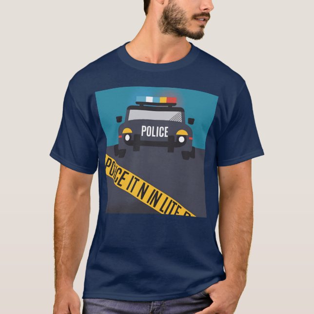 T-shirt Police car friend boy (Devant)
