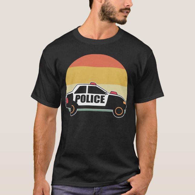 T-shirt Police Car Patrolman Gift funny friends (Devant)