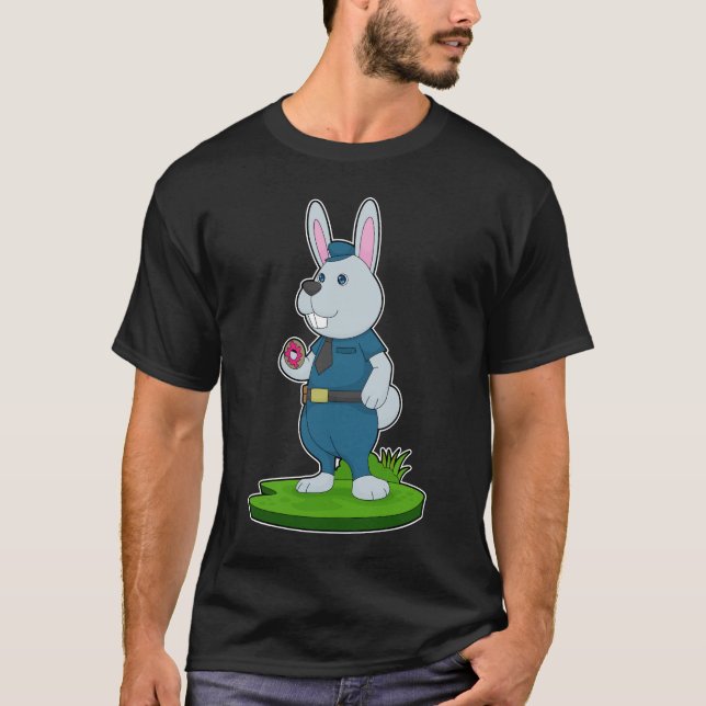 T-shirt Police de Donut Coupe de lapin (Devant)