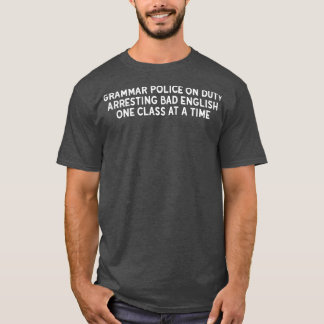 T-shirt Police de la grammaire en service