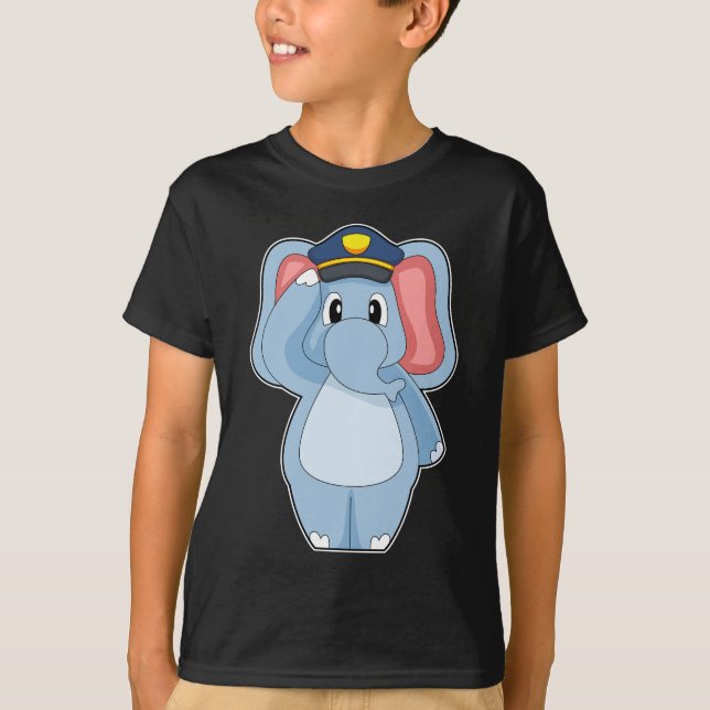 T-shirt Police de la police des Eléphants (Devant)
