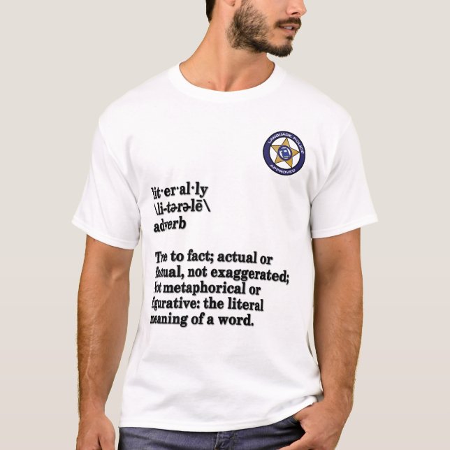 T-shirt Police de langue - littéralement (Devant)