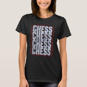 T-shirt Police d'échecs Bloc 3D Script Les échecs sont une