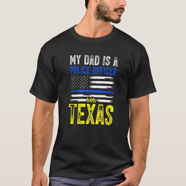 T-shirt Police du Texas Papa (Devant)