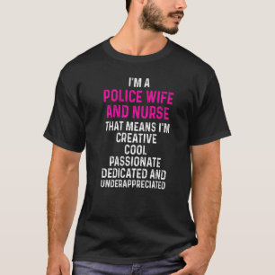 T-shirt Police Femme Infirmière Vie Rn Maman 35