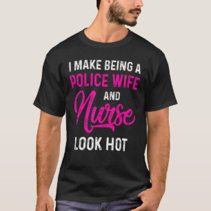T-shirt Police Femme Infirmière Vie Rn Maman 40