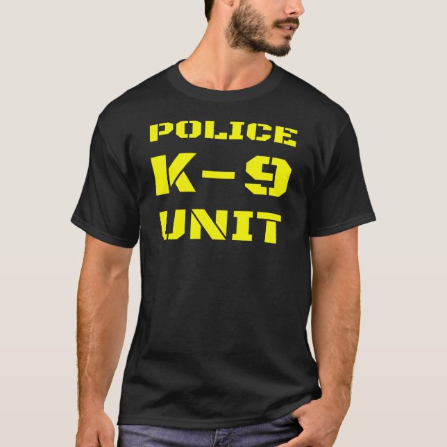 T-shirt Police K-9 Agent d'unité Poigneur de petit texte (Devant)