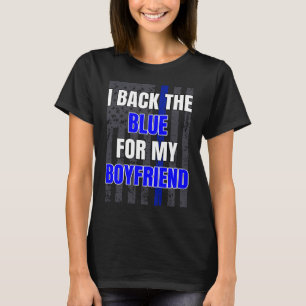 T-shirt Police Officier Girfriend Support Boyfriend Citati