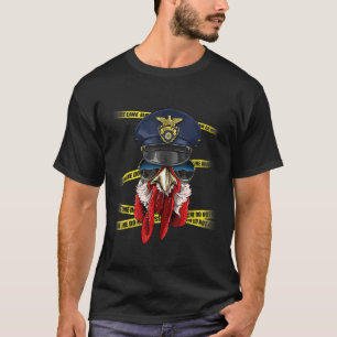 T-shirt Police Officier Poulet PD Criminalité Scène de cri