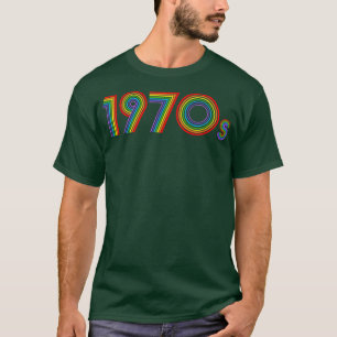 T-shirt Police Retro Rainbow Disco 1970