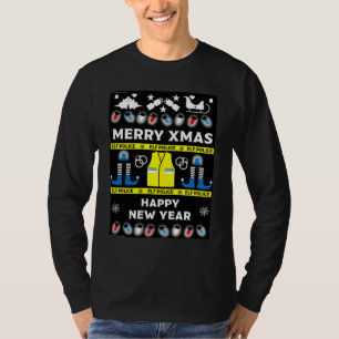 T-shirt Policier affreux pull xmas
