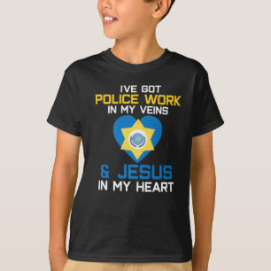 T-shirt Policier Christian Jesus Cop Believer T.