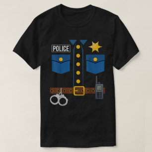 T-shirt Policier Costume Funny Tee