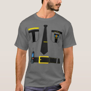 T-shirt Policier Halloween Costume Officier de police Mens