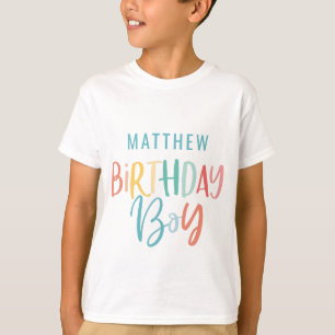 T-shirt Polka arc-en-ciel coloré point anniversaire fille
