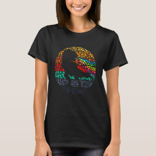 T-shirt Polka Dot T Rex Dinosaur Rainbow Fire Internationa