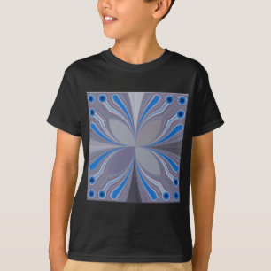 T-shirt Polka gris cendré bleu Pointe Texture Art Imprimer