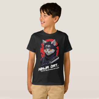 T-shirt Polo de Gato Guerrero Ninja