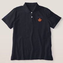 T-shirt Polo de la marine de la feuille d'érable o