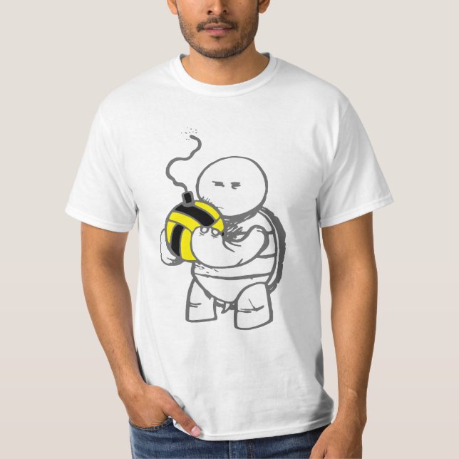 T-shirt Polo d'eau fâché de tortue - boule grise d'abeille (Devant)