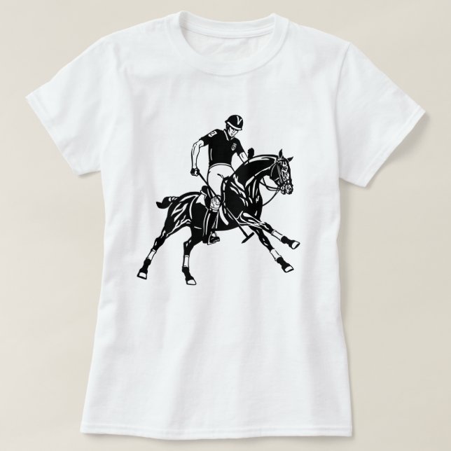 T-shirt polo équestre (Design devant)