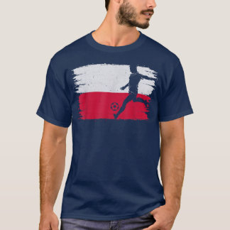 T-shirt Pologne Drapeau Football Jersey Fan polonais