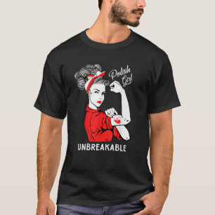 T-shirt Pologne Fille inbrisable patrimoine Pologne Drapea