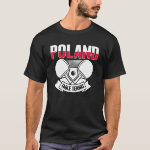 T-shirt Pologne Ping Pong Pologne Table Tennis Team Soutie